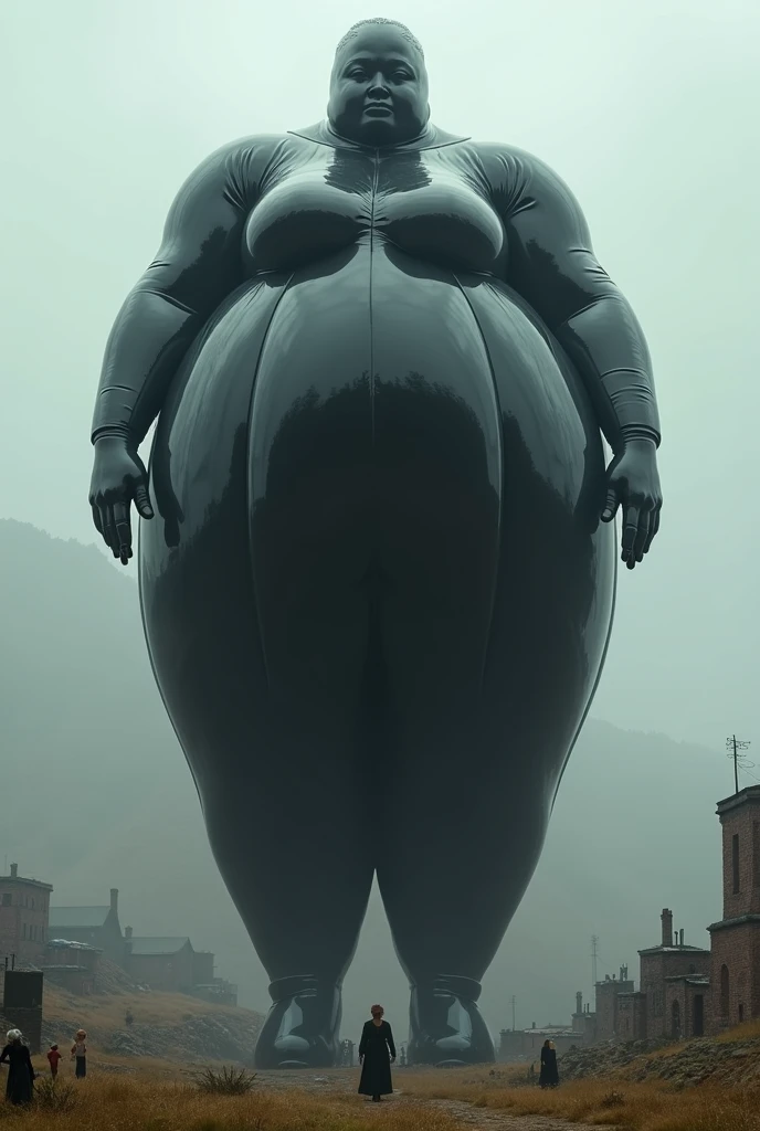 White Marble statue of fat man