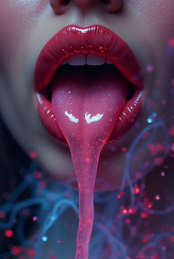 taken with an endoscope、A sexy image of the mouth of a Japanese high school girl