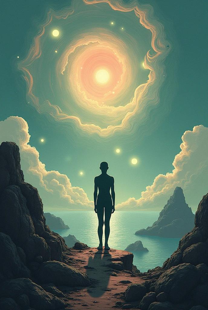 transparent human body shape, made out of stars, cosmic horror, outer space picture, lovecraftian picture, ,masterpiece