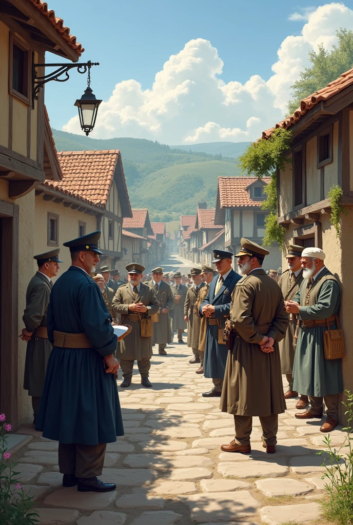 Heavily guarded, military districts, servicemen, standing guards, firearms,