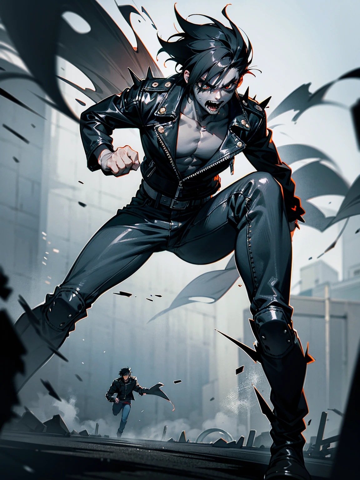 《the original god》Arataki Kazuto , male people, chest muscle, Sexy , Venom symbiote for your body, Black mucus of the body , into venom, venomize,Black bodysuit,(Cloak),Red cape,Abs,(Adult male)((Venom possession,venom symbiote)),over-Tortoise Man,Battle damage,((Masterpiece)), ((Best quality)), Ultra detailed,((illustration)), Dynamic Angle, Detailed light, (Delicate eyes), Floating, 1boy, Male focus, Head, Clothing, Yellow eyes, necklace, tattoo, (Forehead:0.8), (ahoge:0.8), jewelry, brunette color hair,apathy,Ray, chest muscle, Sexy , Venom symbiote for your body, Black mucus of the body , (into venom), Venom,frontage,Bust photo,White tight-fitting top,spiderman outfit,style of anime4 K, 4K anime wallpaper, Badass anime 8 K, 4 k comic wallpaper, young anime man, Anime boys, Anime wallpapers 4 k, Anime wallpaper 4K, High quality anime art style, Anime moe art style, Anime art wallpaper 8 K, Anime art wallpaper 4 K, RGB lighting,