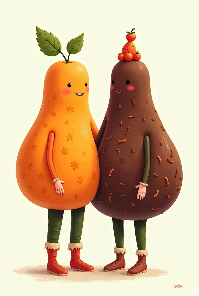 two lunch containers shaped like carrots, and when you put them side by side they fit together and form a round container