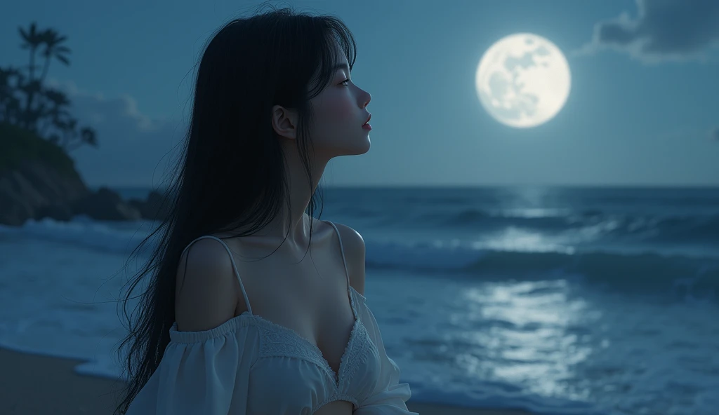 1 girl, eye, close up, beautiful night sky, meteor shower, beyond the clouds, water surrounded, reflections, wide angels, breathtaking clouds, wide angle, by makoto shinkai, thomas kinkade, james gilleard, by holosomnialandscape, hdr, volumetric lighting, ray tracing, an intricate, high details, very detailed, deviantart, 4k vertical wallpaper,, colorful, airy, anime illustration, anime nature wallpaper