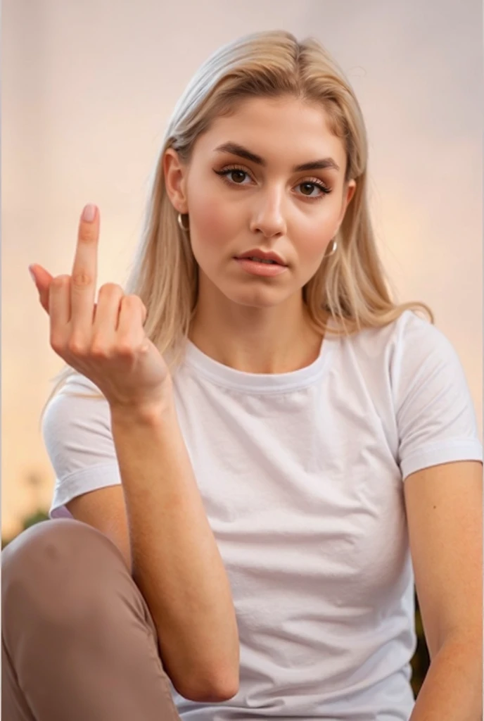 Hand showing middle finger gesture, sketching, drawing with white chalk on black board background. Detailed textures and lines, realistic style.