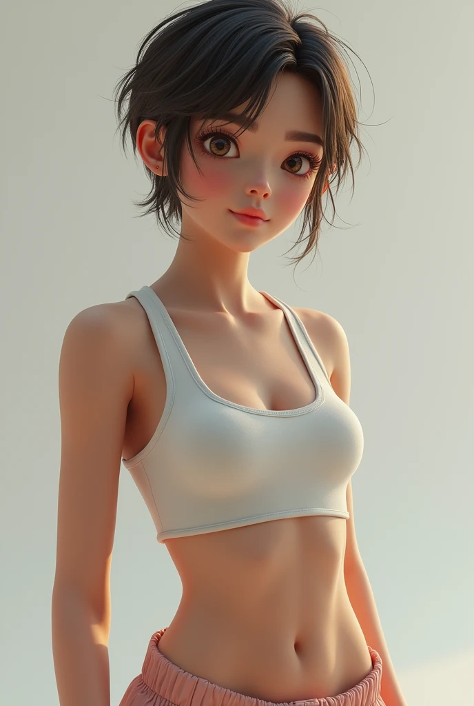 Track and field club、Female university student、1、Japanese、Cute face like an idol、Track and field clubユニフォーム、Sweating、Uniforms that expose a lot of skin、sexy、ponytail、I have a little muscle、The abdominal muscles are lightly cracked、Realistic images、(Genuine realism)、(((Like a real photo)))、(best quality,4K,8k,highres,masterpiece:1.2),ultra-detailed,(realistic,photorealistic,photo-realistic:1.37),HDR,uhd,studio lighting,ultra-fine painting,sharp focus,physically-based rendering,extreme detail description,professional,vivid colors,bokeh,cinematic lighting,dramatic shadow、High resolution, High-resolution model, Retina, Textured skin, Ultra high definition, accurate, Very detailed, Anatomically correct,