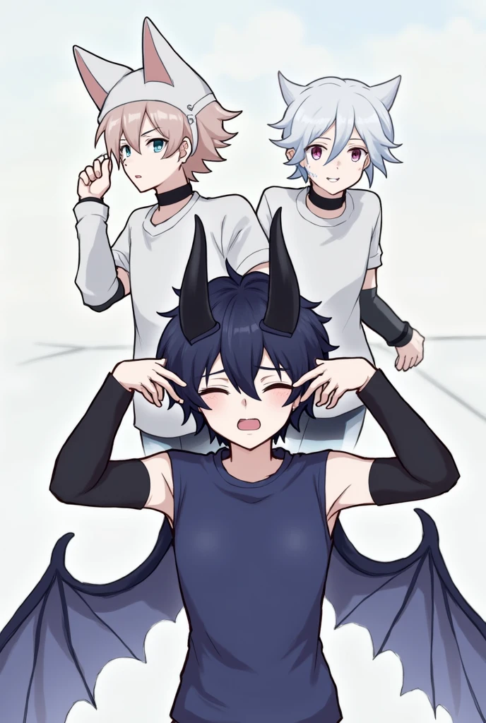 Blue Hair、Black Skin、Slanted Eyes、Yellow Eyes、Jagged teeth、girl、Dark Skin、Dark skin、1 person、One person、Chair、Sit on a Chair、Tongue out、Tongue out、Erotic、R-18、xxx、Normal position、