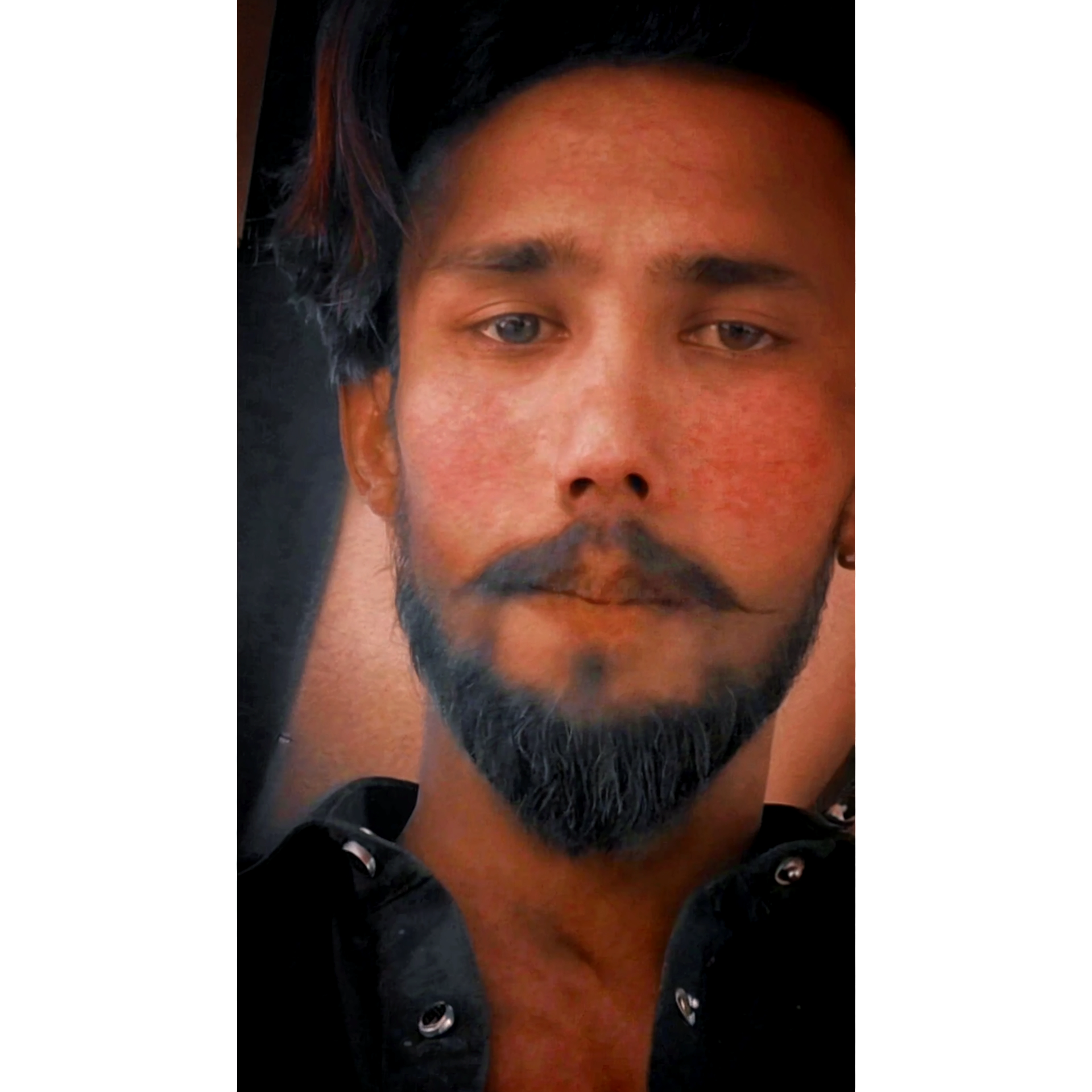 28 years old zenke2 profile avatar picture, canon 35mm, analog style, Wide angle Environmental shot of Cyborg in a cluttered and messy shack , action shot, tattered torn shirt, porcelain cracked skin, (vibrant, photo realistic, realistic, dramatic, dark, sharp focus, 8k).