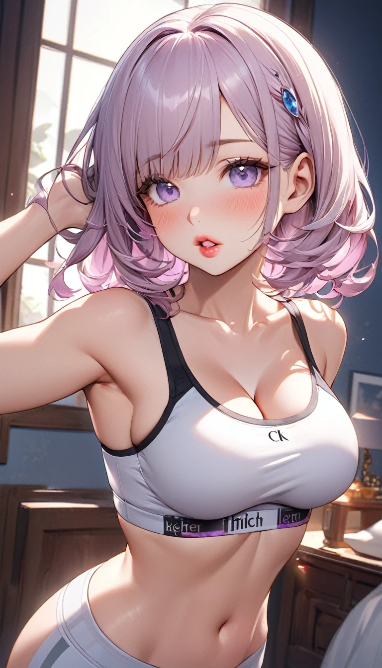 1girl,
indoor, lockerroom,
short bob hair, purple hair, BREAK,
shirt and miniskirt,
Looking down,Look at the viewer,from a ,From adove (from above),low angle shot,{{{from below:2.0}}},pink pantie pull down,
cum on Panties,huge breasts
masutepiece, Best Quality, , absurderes, Perfect Skin, Detailed skin texture, ultra-detailliert, 8K, Intricate details, beautifull detailed face,hight resolution,panty center pull,
 {{{shaded face}}}, mock, smile big, happy smile, open mouth, looking down at viewer, masterpiece,absurderes, beautiful detailed face