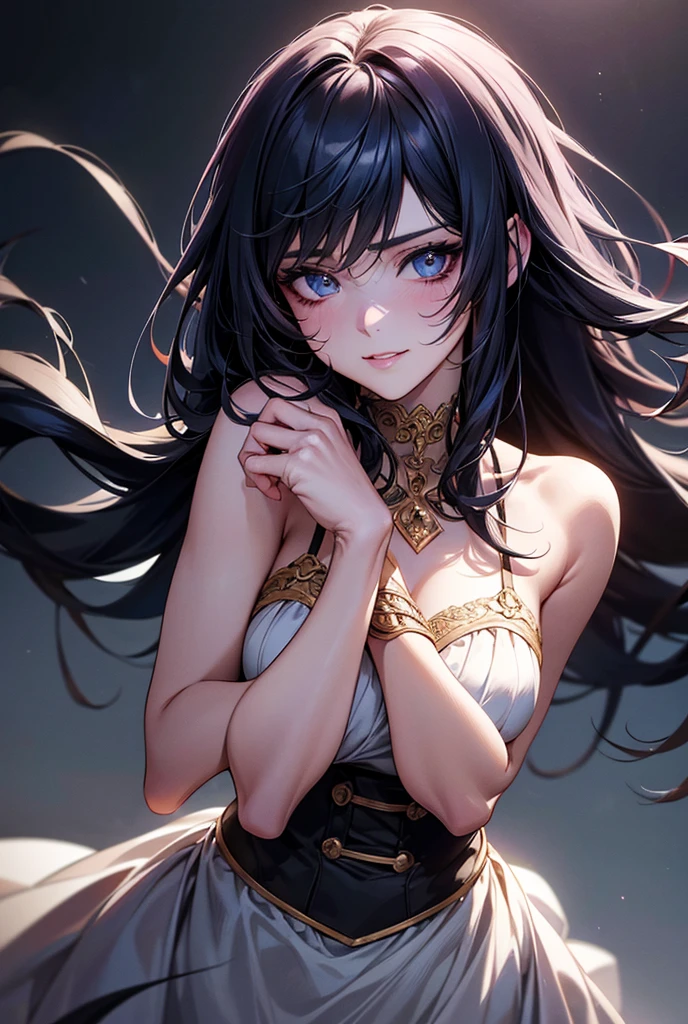 ((Draw every detail with high precision)Extremely precise depiction)[high resolution],(detailed illustrations,とてもbeautifulで緻密な描画,Delicate lines and rhythm,Realistic texture expression),[Color drawing main line],[Ruins background []],endless (Anime Girl (beautiful) 16 years old)  [(Tanned skin) [glossy black hair]],((bet) Beautifully decorated golden cyber armor) ([Complex decorative processing] [elegant],Gorgeous golden luster (Polished reflective gloss)) [Luxurious],Gravure printing,[Oparts Stolen Technology [Hieroglyphics]],(複雑でbeautiful装飾 [Dense details]),(きめ細やかでbeautiful肌表現 [transparency]),[完璧な目のdetailed (Beautifully detailed iris)(Eyes like deep sapphires)],(Eye light[Accurate Lighting，protect eyes]),[長くてbeautiful睫毛],[Accurately drawn hair [美しく艷やかな髪のdetailed]],(完璧な手のdetailed [破綻のないbeautiful指 [beautiful nails]]),(Perfect anatomical structure(Perfectly balanced proportions))[[Full body portrait]],[[Highest level of design]][Ideal color coordination(Accurate simulation of the interaction between light and material)],([Precision details](detailed,高beautiful)),[The visual art of storytelling],((best quality)beautiful[[High-density drawing]])[Full HD].{Full body shot}