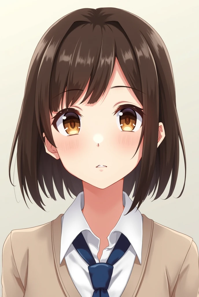 A cute little girl looking at me with her cheeks puffed out