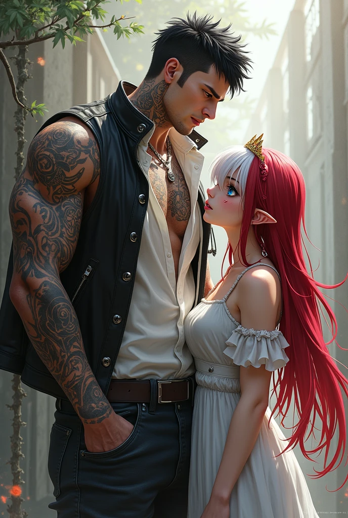 male demon and female angel making love
