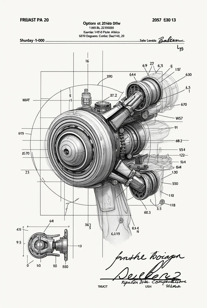 Cafe racer fairing blue print with measurement