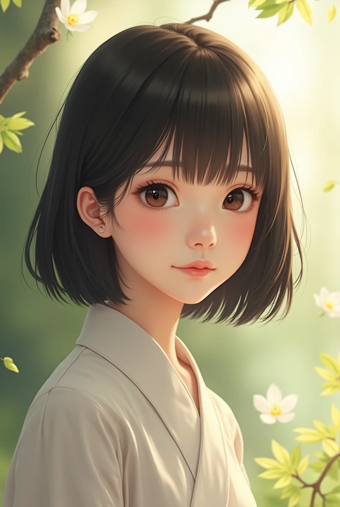 stechu,(white background:1.4), ((tachi-e)), original,(illustration:1.1),(best quality),(masterpiece:1.1),(extremely detailed CG unity 8k wallpaper:1.1), (colorful:0.9),(panorama shot:1.4),(solo:1.2), (ink splashing),(color splashing),((watercolor)), clear sharp focus,{ 1girl standing },((korean style )),flower background,outdoors,rocks, looking at viewer, make happy expressions,soft smile,pure,beautyfull detailed face and eyes,beautyfull intricacy clothing decorative pattern details, black hair,black eyes,colorwater