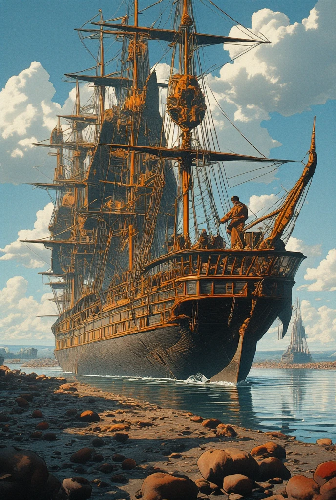 Paintings by Moebius Jean Giraud, A big ship