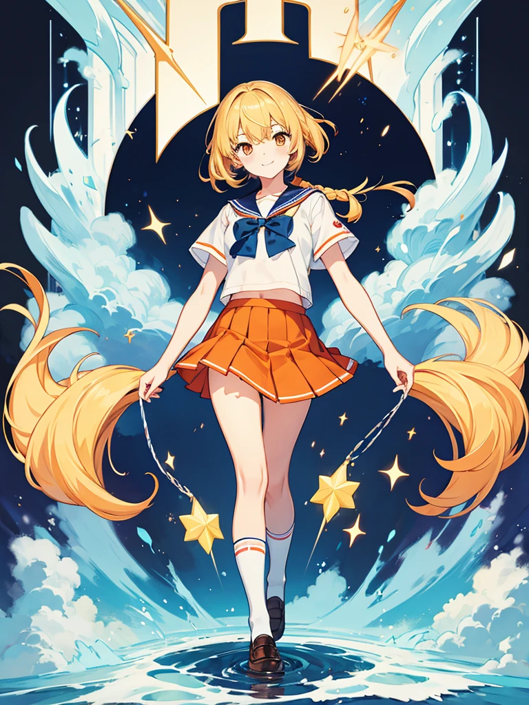 ((masterpiece)), best quality
anime girl in sailor outfit with white shirt and blue tie, kantai collection style, anime visual of a cute girl, anime moe artstyle, marin kitagawa fanart, beautiful anime high school girl, sailor uniform, female anime character, young anime girl, shikamimi, azur lane style, smooth anime cg art, jk uniform, gapmoe yandere, white background, simple background