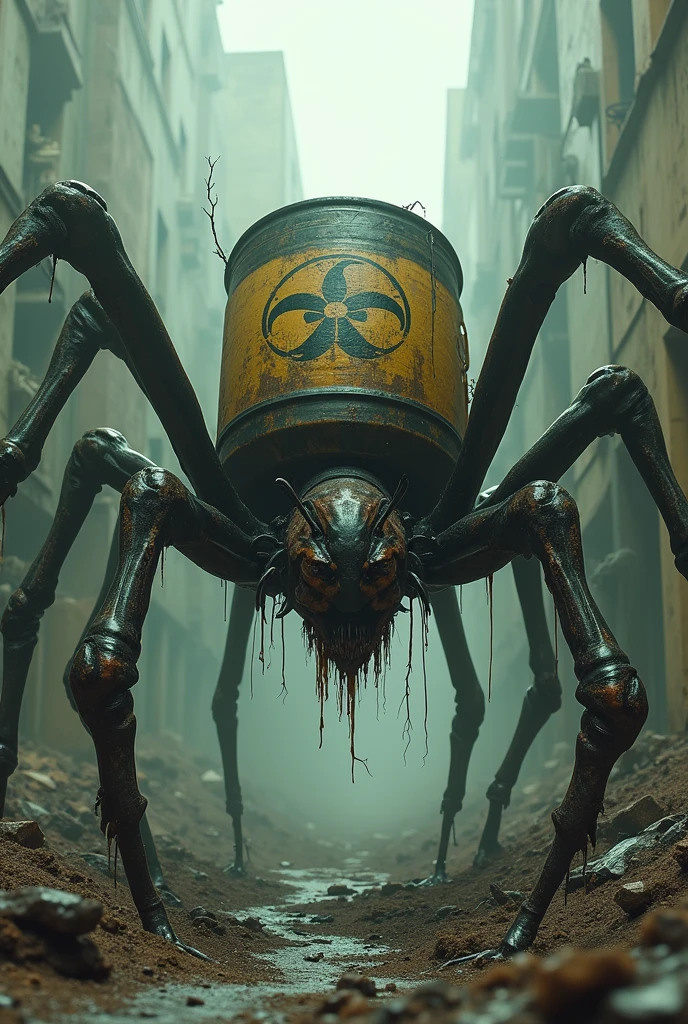 Spider and biohazard drum 