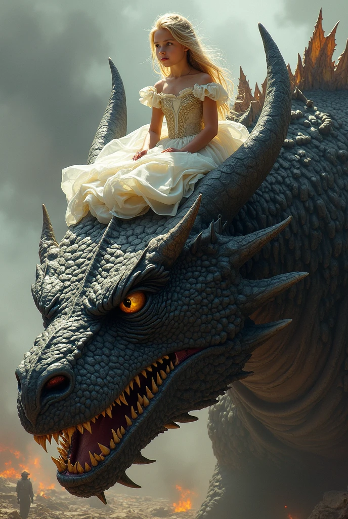 In the heat of the moment, found herself face to face with a dragon🐉, roaring fiercely at her. Startled, she fumbled with the controls and shouted, "World dying!" - Photorealistic fantasy scene from a dream, mature voluptuous scared angel brunette dreds Ethiopian woman, folded filigree feathered wings, just waking up lying in her opulent decorated bed, timid, shy, surprised, angry, sad,, tears, her filigree bed outdoors (drifting floating in the ocean), desperately holding on her filigree lace blanket, partially covered, wearing silk blue scarf, her long voluminous hair blowing in the strong wind, thunderstorm, (rough sea background, strong swell, snakes circling her bed, heavy rain), tears, stunning captivating bright eyes looking at viewer, waving golden clouds are bed- -- - - choose something, (YES SFW)