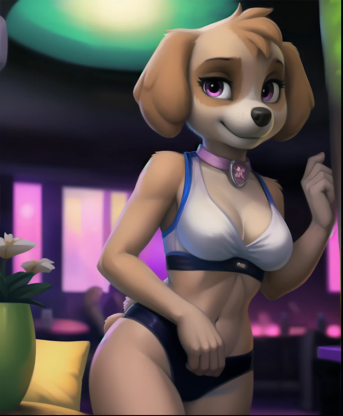 Dalmatian stripper bikini dancing 
