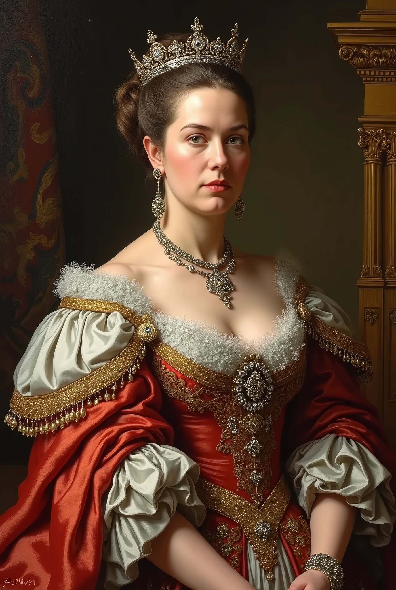 ((AGE )), (SPANISH GIRL), ((VERY SKINNY GIRL), highest quality sexy face high resolution, OPEN SILK ROBE, (SHOWS BIG BREAST), posing on a PALACE tempting seductive smiling, bun CURLY SHORT hair, SKINNY figure, BIG SAGGY TITS, ((SPREAD LONG LEGS)),((STANDING)), ((SHOWS HER PUSSY:1.3)), ((NARROW HIPS)),(PROFESSIONAL SEXY POSE:1.2)), ((SEPARATED SAGGY TITS)),((dressed up as a vampire)),(brunette pixie cut hair), (messy bun hair), (VERY CURLY SHORT HAIR),((LONG NOSE:1.4)), (WIDE NOSE),(SEPARATED tits),((PANTY DOWN)), ((SHOWS PUSSY:1.3)),((SHAVED PUSSY)),((LOOK AT CAMERA:1.4)),