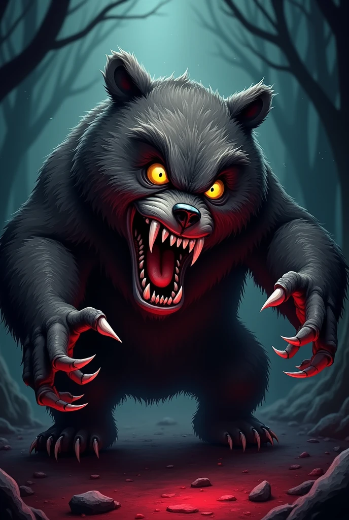 Black devil teddy bear
