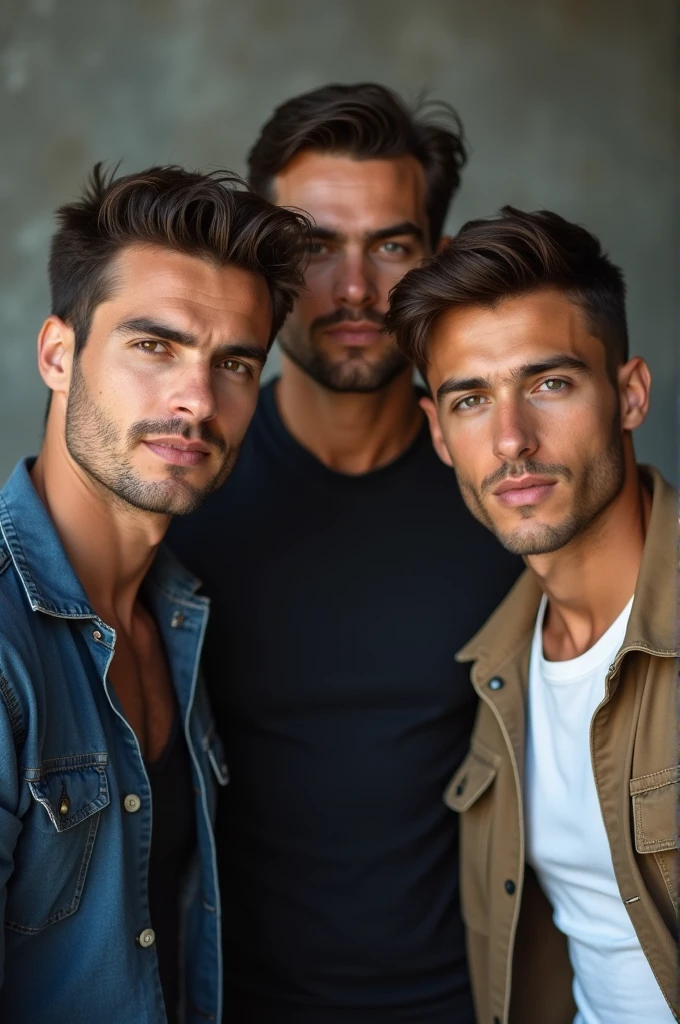 Sensual man, showing off to a pretty boy