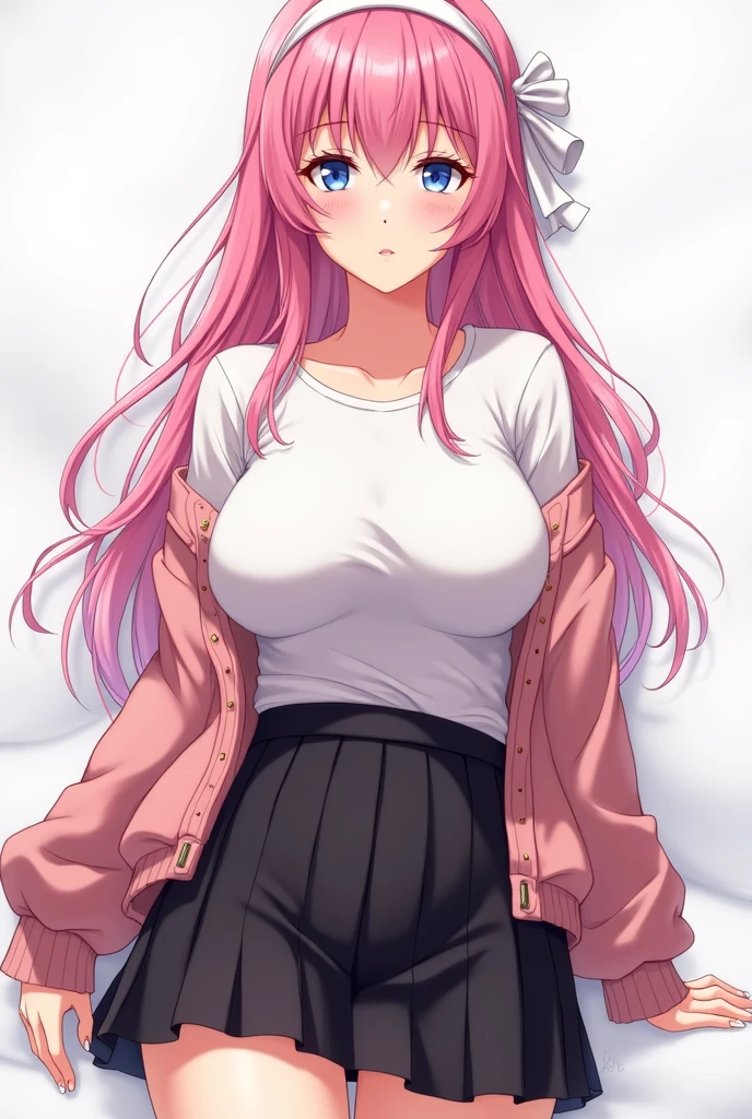 Pink Hair　Big Breasts　long hair　Sailor suit　　　　blush　Crying face　sex　Normal position