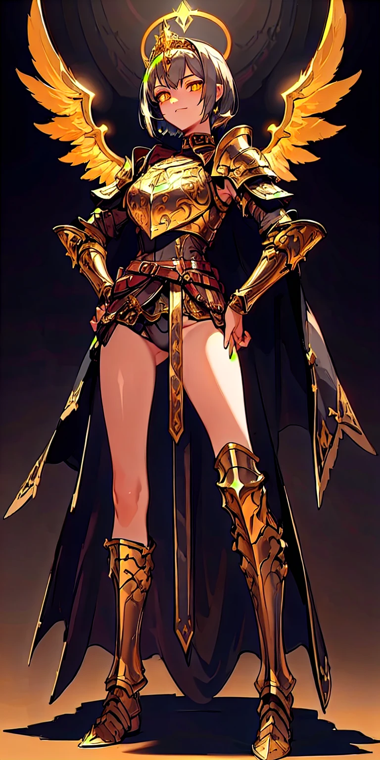 Golden armor, high quality shading, high quality lighting, absurd res, extra fine detail, 8k,