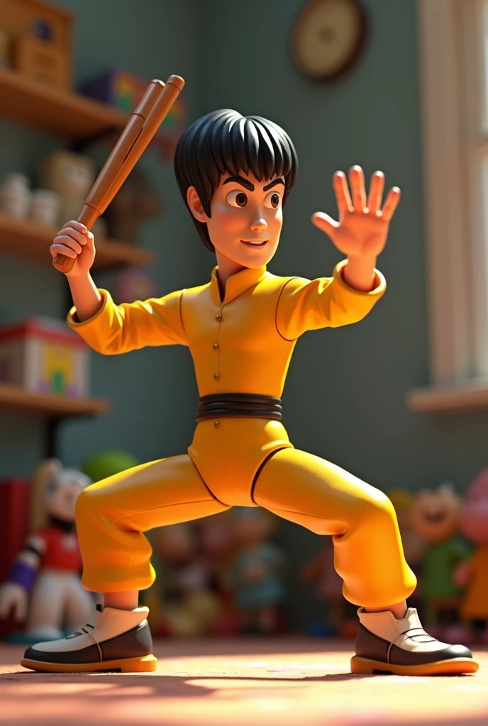 A (SmolOne:1.2), baby bruce lee, cinematic quality, dynamic lighting, octane render, in the style of (SmolGuys:0.6)