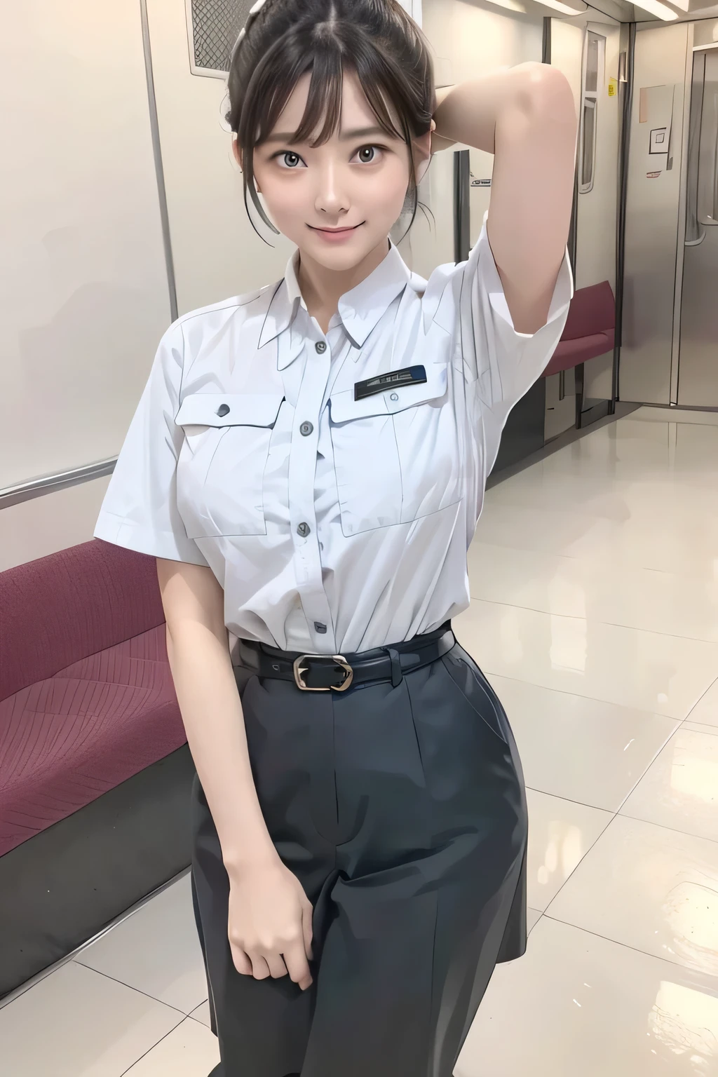 Wear police officer clothing、Police officer clothing
