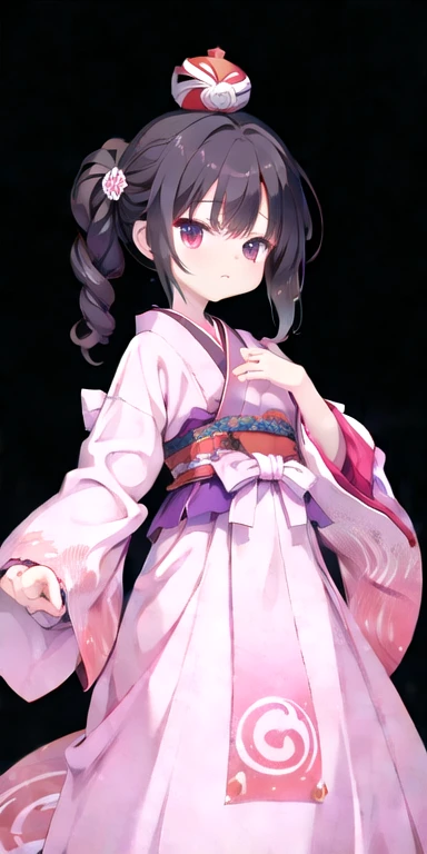 )Hair tied up, kimono, Serious expression, clothes lift, HenTai