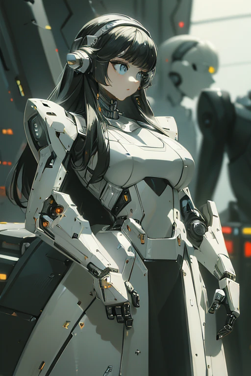 solo,{{upper body}},close-up,1girl,exoskeleton,machine,Medium shot,robot, masterpiece, best quality,