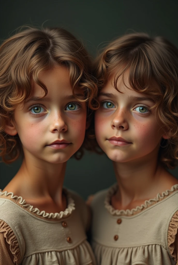 Two girls (), naked, identical, clones, kissing