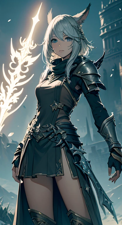 (Masterpiece:1.2), best quality, (illustration:1.2), determination, action scene,(Masterfully crafted Glow, lens flare), (ultra-detailed), hyper details, (delicate detailed), (intricate details), (cinematic light, best quality Backlights), clear line, solo female,(holding glowing Excalibur), solo female, perfect body, (1girl), bioluminescent hair, glowing eyes, (Sword maiden, medieval armour),(supermodel:1.1), slightly close eyes, battlefield, (Dynamic:1.2), ((makeup)), high contrast, (best illumination, an extremely delicate and beautiful), ((cinematic light)), colourful, powerful, (Cinematic masterpiece), photoshoot, battle scene, gallant, splashes of colour, absolutely eye-catching, ((colourful paint splashes on background, dulux,)), ((caustic)), dynamic angle, beautiful detailed glow, (Captivating),(Intricate Detailed Cinematic Arena:1.2), (in battle),ambient occlusion, ambient light, ray-traced reflections, intricately detailed Damascus armour, (glowing sword), special attack, (glowing wisps), battle ready, Iaijutsu, subsurface scattering, Post-processing, sword in hand, Excalibur, light blade, legend, powerful attack, noble phantasm, Damascus, handle grip, master swordsman