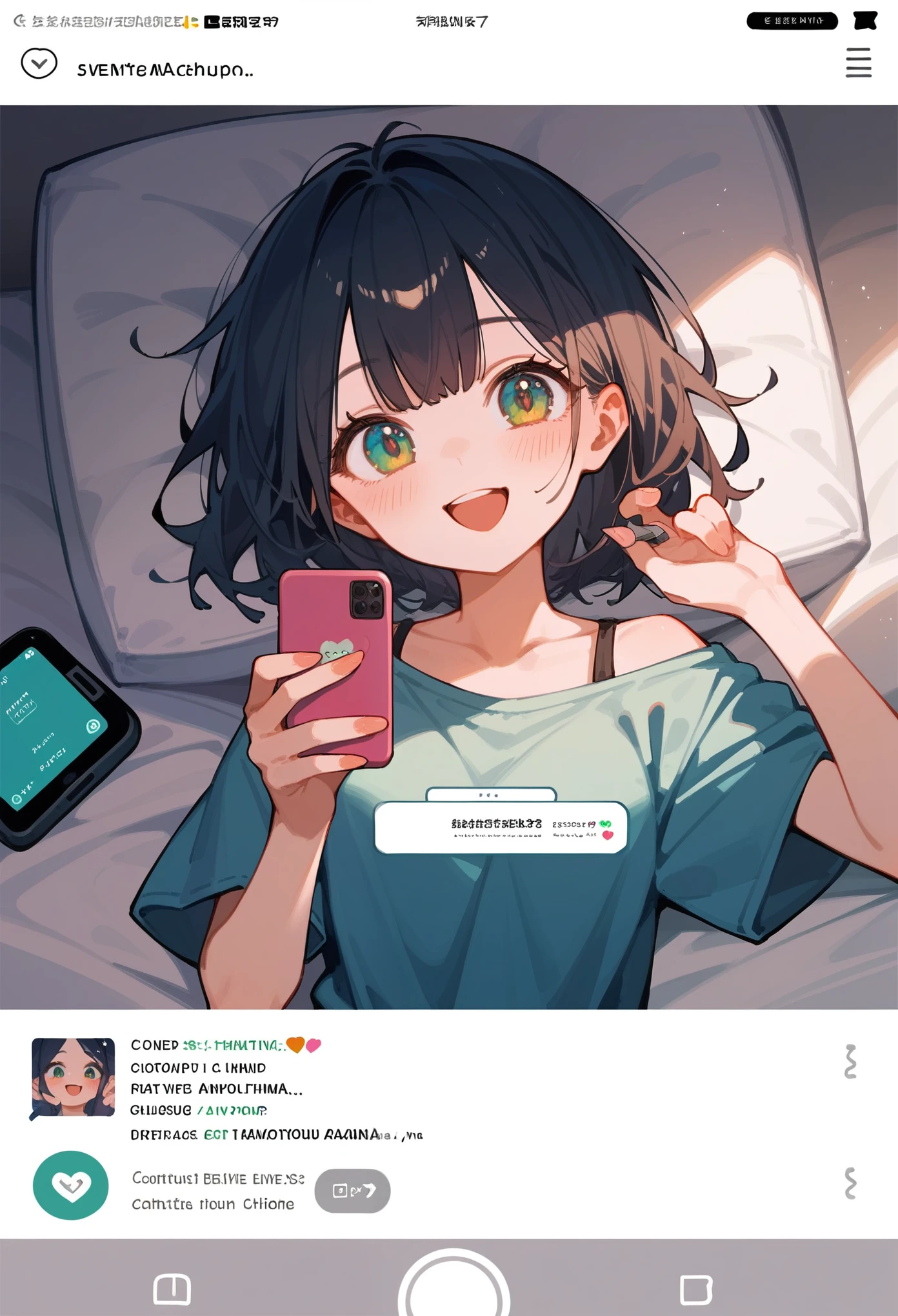 Someone is using a phone to take a picture of a girl - SeaArt AI