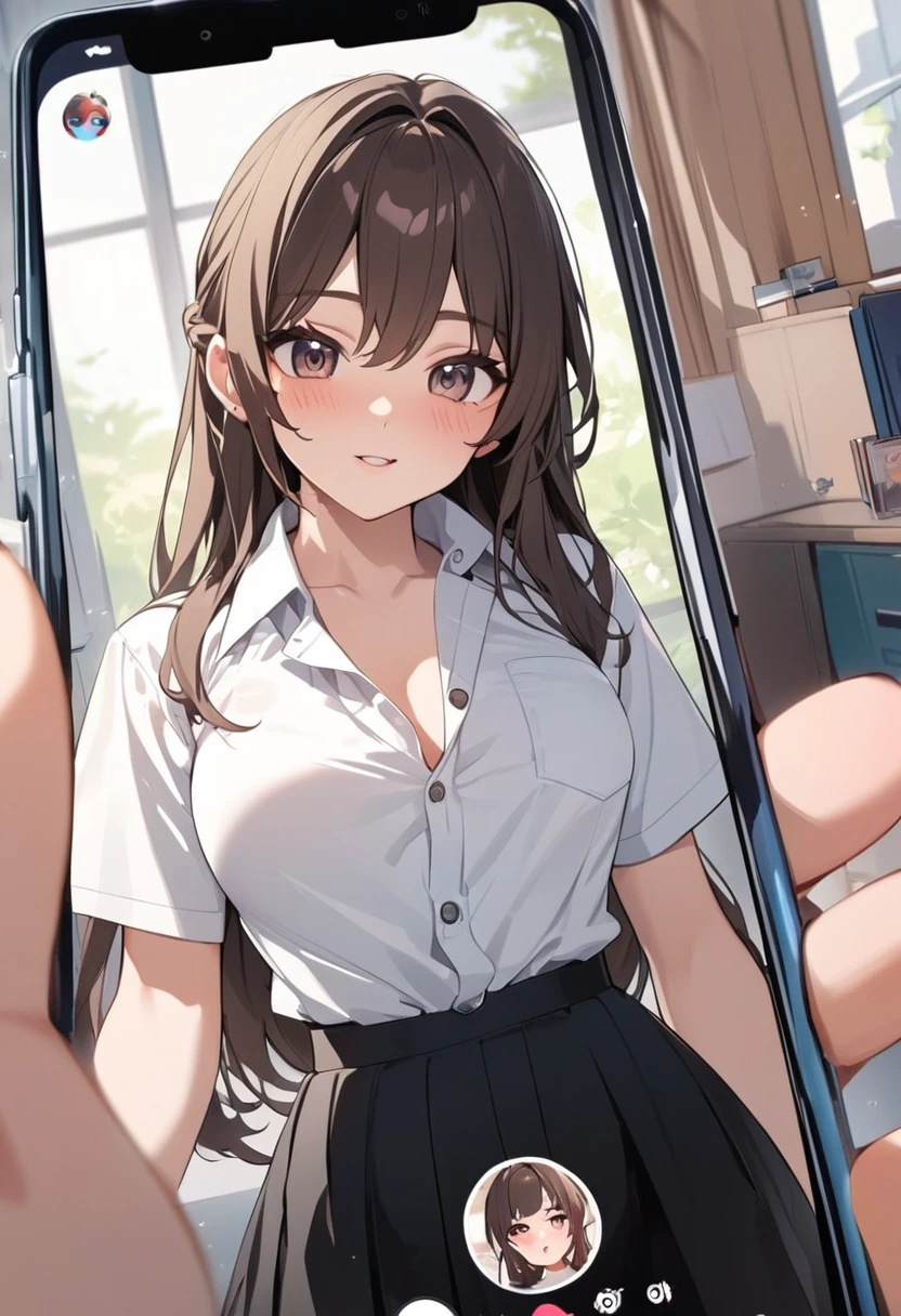 (masterpiece:1.3, top-quality, ultra high res, ultra detailed), (realistic, photorealistic:1.4), beautiful illustration, perfect lighting, natural lighting, colorful, depth of fields, ,
beautiful detailed hair, beautiful detailed face, beautiful detailed eyes, beautiful clavicle, beautiful body, beautiful chest, beautiful thigh, beautiful legs, beautiful fingers, shiny skin,
looking at viewer, (face focus, from above), 1 girl, japanese, office worker, reception, (perfect anatomy, anatomically correct, super detailed skin), cute and symmetrical face, babyface,
(middle hair, straight hair, {light brown hair | blonde hair}), forehead, dark green eyes, long eyelashes, (large breasts, seductive thighs), perfect face, perfect eyes, outstanding style, ,
(detailed cloth texture, white and grey checked vest:1.2, navy pencil skirt) bow tie, (pillory:1.5),
(beautiful scenery), afternoon, (modern office indoors), cityscape of windows, standing, (embarrassed),