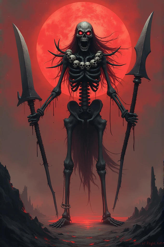 (best quality), detailed background,guro girl, horror, monster, bionic, skull