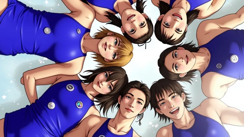 ((highest quality)), ((masterpiece)), (be familiar with), perfect face,Asakura Minami,Miyuki Wakamatsu,Miyuki Kashima,lots of girls,school swimsuit,smooth depiction,Sunburn mark,sex education,childhood,a lustful look,Slut,Harem,Orgasm look,Futanari,大胆なsexy pose,濡れて透けているschool swimsuit,sheer leotard,legs spread,Lesbian together,small breasts,small breasts,wet genitals,obscene pose,Lesbian feeling each other,sexy lingerie,garter stockings,sheer leotard,sheer lingerie,sexy pose,transparent nipples,(real pussy:1.3),erect clitoris,topless,Masturbation for the first time,Vaginal piercing,spread big labia minora,pink areola, short hair, black hair,Spread, cowboy shot, bracelet, black eye, jewelry, retro art style, bangs,fantastic background
