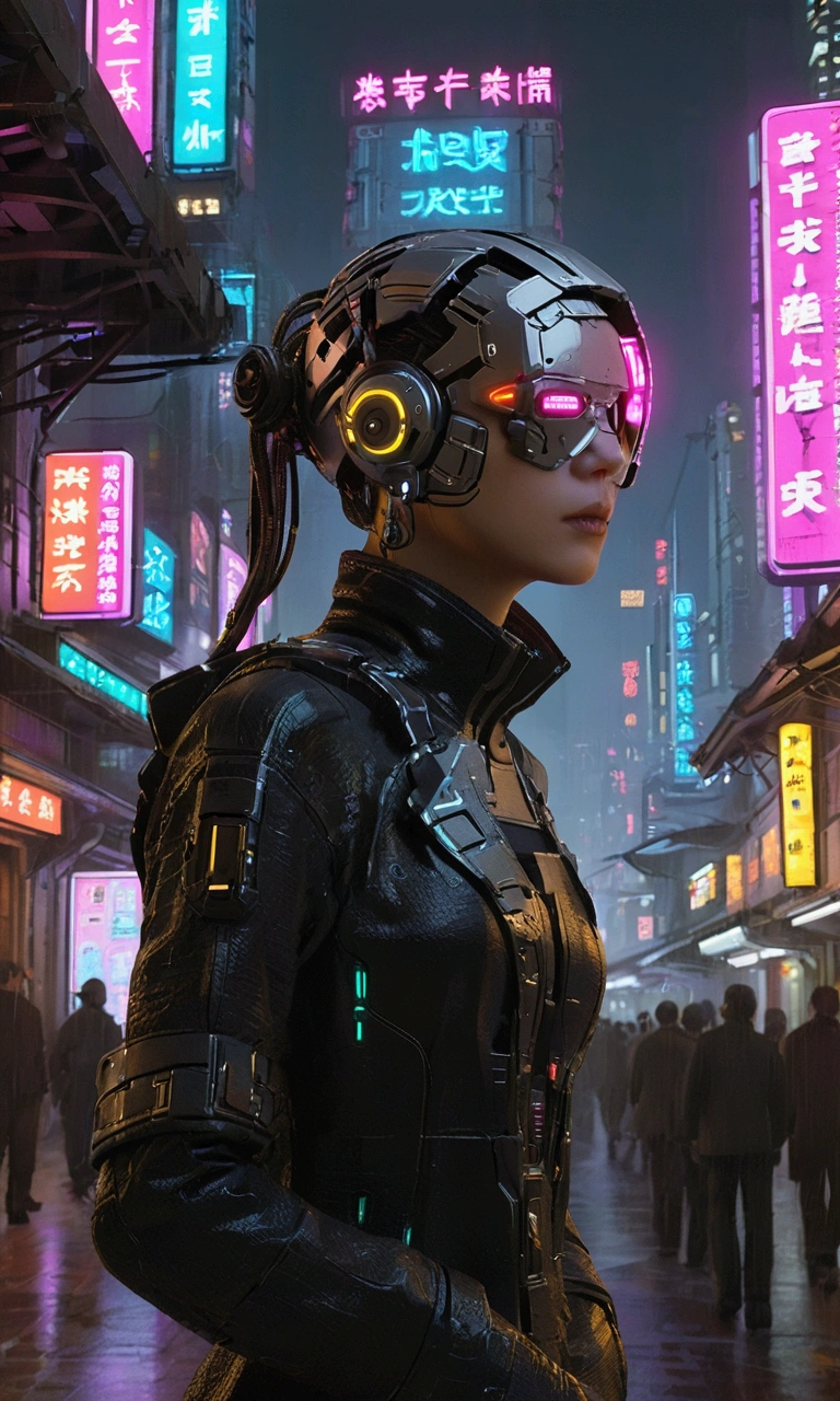 masterpiece, best quality, ultra-detailed, high resolution,High quality, high definition images, full HD, 8k,(Cyberpunk:1.3), Future City、mechanical life form