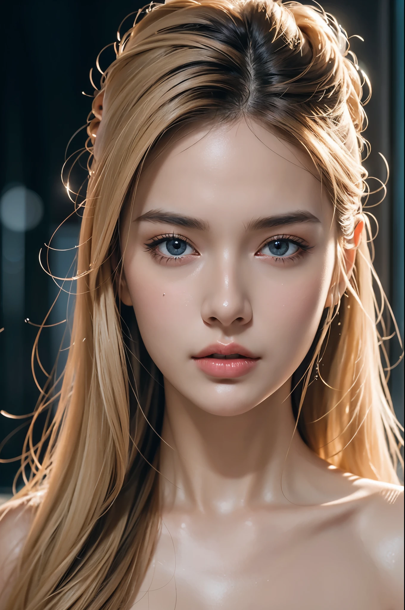 A close up of a woman with long hair and a dress - SeaArt AI