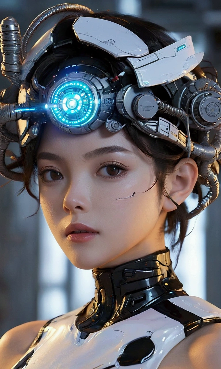 masterpiece, best quality, ultra-detailed, high resolution,High quality, high definition images, full HD, 8k,(Anime Style:1.3), Future City、mechanical life form