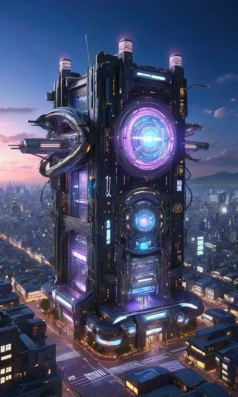 masterpiece, best quality, ultra-detailed, high resolution,High quality, high definition images, full HD, 8k,(Anime Style:1.3), Future City、mechanical life form