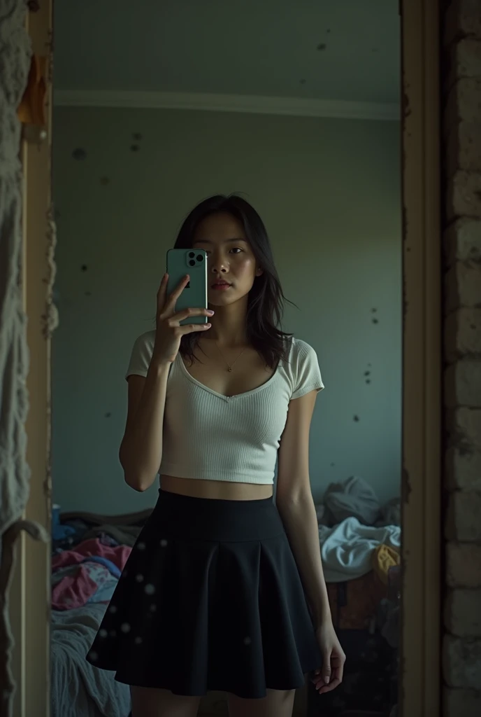 1Girl, night setting, stuck on wall, stuck in wall, glory wall, 8K, Very detailed, ass focus, text on wall, Graffiti on wall