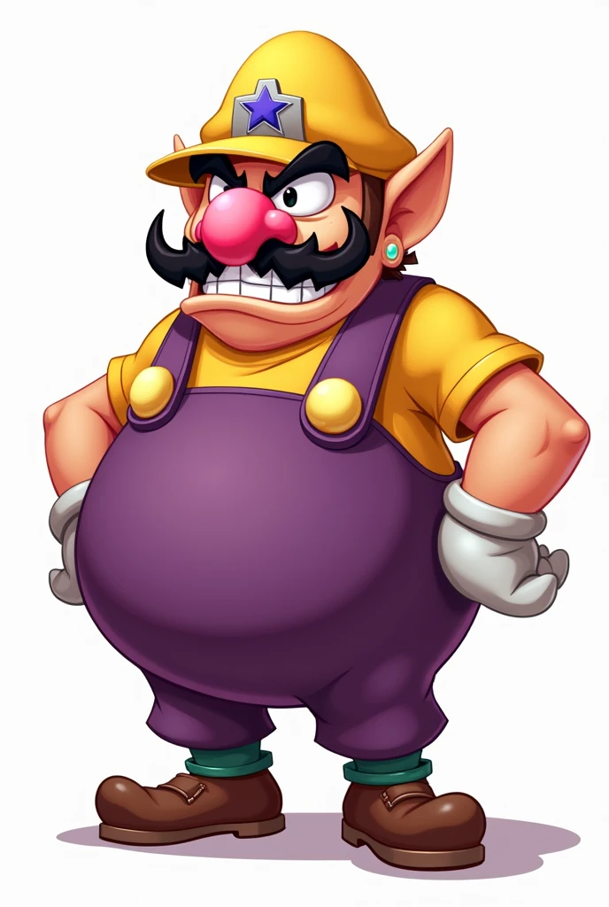 large, obese, female, elephant, white gloves, blue pearl earrings, pink skin, Swordfighter_Peach, solo, 1girl, hat, blue eyes, jewelry, rapier, hat feather, pants, ascot, red rose, hat flower, ponytail, white pants, boots, blue jacket, long sleeves,