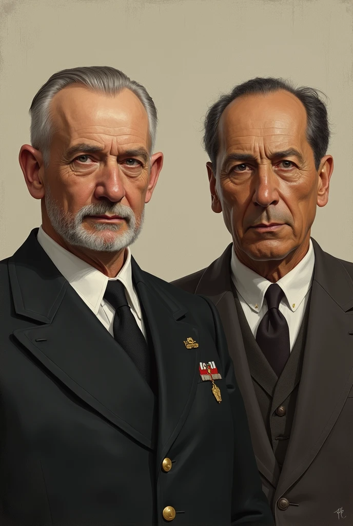 

"Create an image of Major General Ziaur Rahman alongside his son in the year 2024. Ziaur Rahman should be dressed in a modernized version of his traditional military uniform, reflecting contemporary fashion while honoring his historical style. His son should be dressed in a smart, contemporary outfit suitable for the year 2024. The background should feature a blend of modern and traditional elements of Bangladesh, symbolizing a connection between past and present."