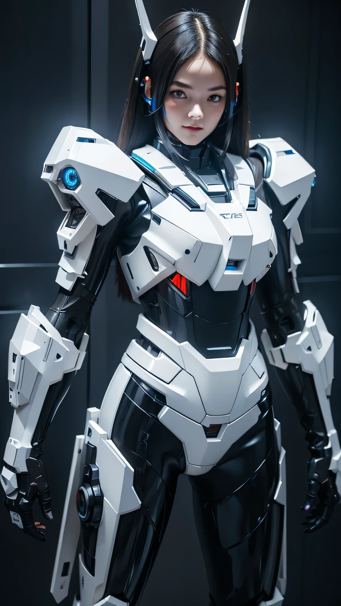 Textured skin, Super Detail, high details, High quality, Best Quality, hight resolution, 1080p, hard disk, Beautiful,(Gundam),beautiful cyborg woman,Mecha Cyborg Girl,Battle Mode,Girl with a Mecha Body,She wears a futuristic Gundam mecha,A powerful cyborg woman, sleek and futuristic, with advanced mechanical augmentations that enhance her strength and capabilities.