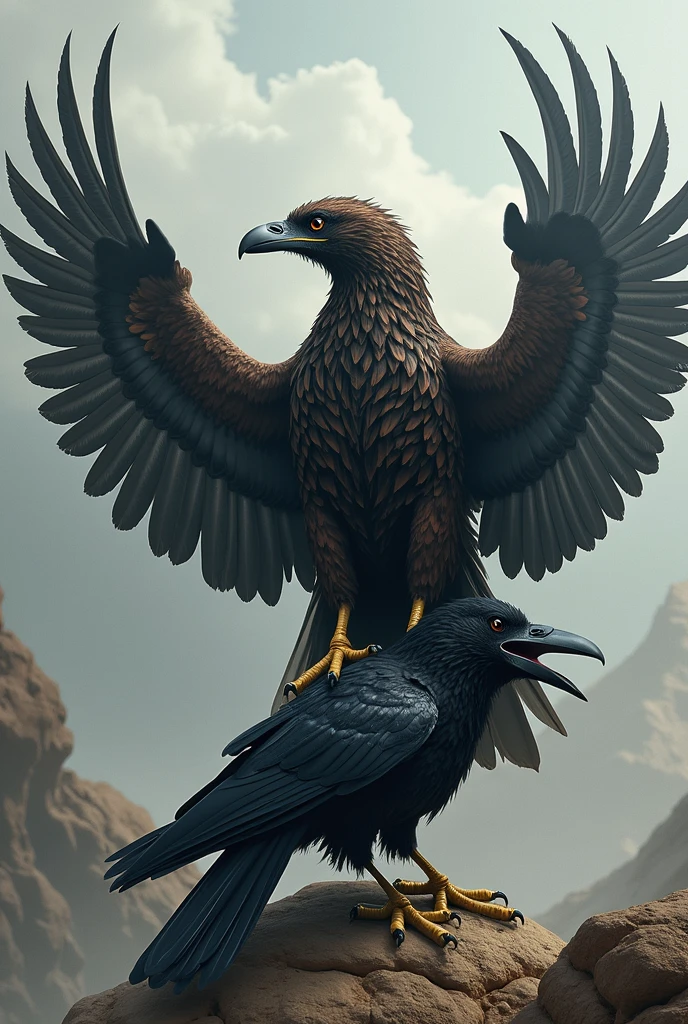 a giant black raven on a human skull, Battlefield after battle, hyper realism, Grusel aesthetics, Grusel, Tentacles protrude from the ground, st. Elmo's Lights, super detail, great picture quality, masterpiece, Winner of the illustration competition ((best quality)), ((masterpiece)), (Detailed), perfect face