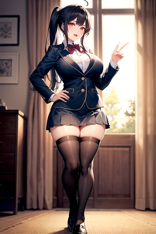 (full figure:1.1), (1 girl as yukino yukinoshita:1.5), highres, solo, big breasts, waist long black hair, (twintails:0.5), (pleated school miniskirt:1.5), (black knee-high socks:1.5), (loose red ribbon:1.2), (cotton skirt:1.5), (unbuttoned white shirt:1.4), (ahegao:1.5), green eyes, (rolling eyes:1.5), (torn clothes:1.5), (naked breasts:1.5), spread legs, (squatting :1.1), legs wide open, (in a dungeon:1.2), legspread, breastapart