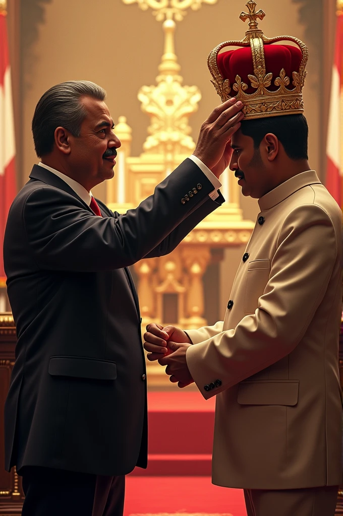 Modi has been chained up and kneeled middle Infront of Caliph Abdul hamid