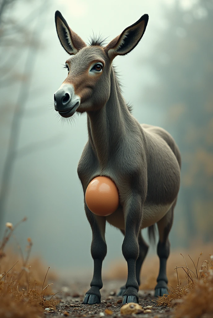 Solo, Furry, Anthro, Deer, Female, E621, Naked, Standing, Big Curves, Front View, Hands Behind Back, Huge Ass, Huge Breasts, Plain Background, By chelodoy, By Gerald Brom, By Ilya Yefimovich Repin