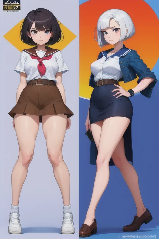 Size comparison:1.2, 5girls, 4girls, multiple girls, futanari:1.4, lineup:1.1, huge breasts, large breasts, small breasts, comparison, measurements, height difference, hyperpenis, flaccid, from side, side view, completely nude, huge penis:1.2, large penis, small penis, penis size difference:1.1, multiple penises:1.4, size chart, bust chart:1.5, height chart, age difference, loli, mature female, oppai loli, futa with futa, best quality, masterpiece,